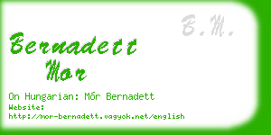 bernadett mor business card