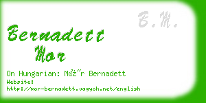 bernadett mor business card